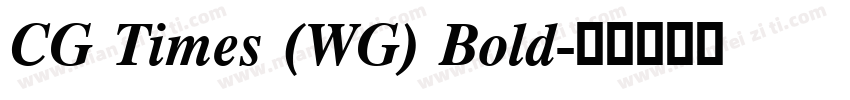 CG Times (WG) Bold字体转换